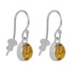 Silver yellow tourmaline hook earrings