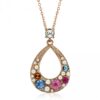 18Kgp Gold Plated teardrop colours Necklace