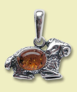 Merevaiguga hõbe sodiaagiripats Jäär