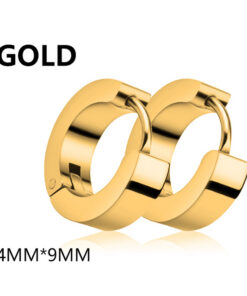 Golden Stainless steel small hoop earrings