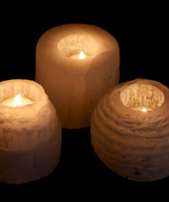 Natural stone candle holders