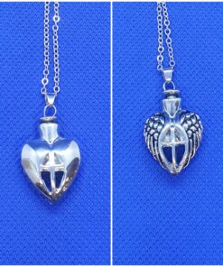 Wings and Cross pendant necklace