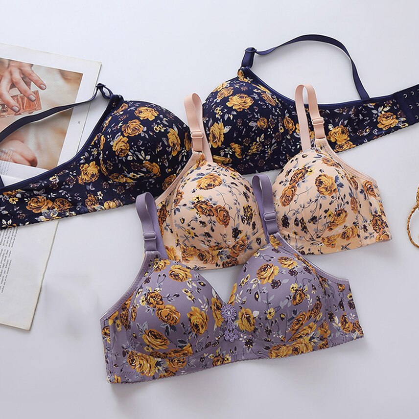 Purple Flowers bra size 80C –