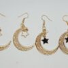 Golden earrings Moon star