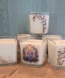 Sojavaha küünal haldjatega klaasis Home Bakery