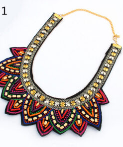 Man made material necklaces