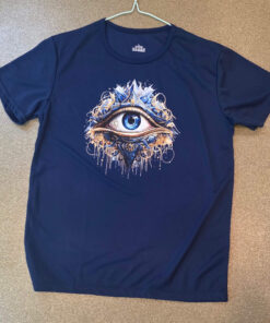 Blue T-shirt with protective mesh, size L