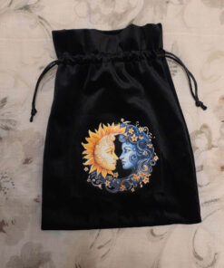 Black velvet bag for Moon and Sun Gemini