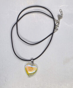 Necklace with string Coloured heart necklace