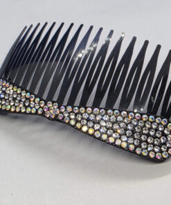 Hair comb with crystals