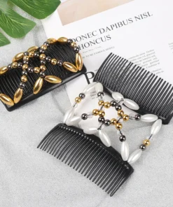 Pair comb with white pearls