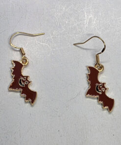Golden bat earrings