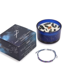 Sodiaagi komplekt käevõru ja kristallidega küünal