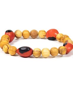 Palo santo käevõru Huayruro seemnetega