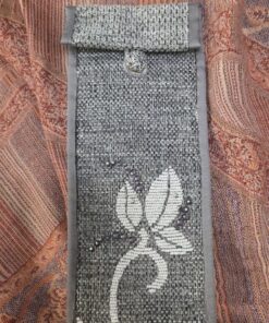 Textile Leaf motive pouch