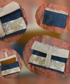 Snowflakes velvet pouch