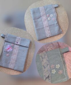Grey butterfly pouch