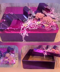 Lilla/fuksia roosa lilledega karp