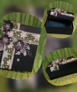 Black snowflakes gift box