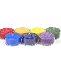 Chakra scented tea light candles set of 7<br>