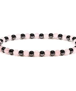 Bracelet hematite/rose quartz<br>