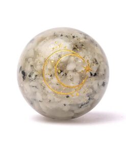Orgonite sphere moonstone with moon<br>