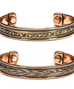 Magnetitega mustriga vask käevõru