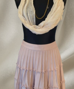 Knitted ruffles mini skirt