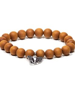 Mala/bracelet sandalwood elastic with ganesh<br>