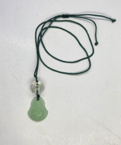 Rohelise nööriga Buddha kaelakee