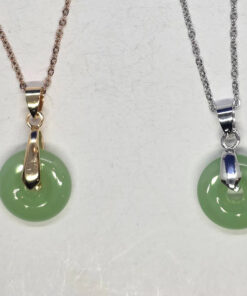 Rohelise jaad rõngaga kaelaripats ketiga