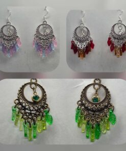 Helmestega antiiksed kõrvarõngad