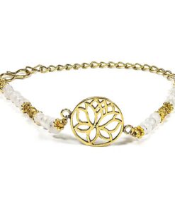 Bracelet lotus with moon stone<br>