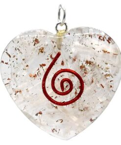 Orgonite heart pendant