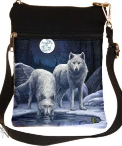 Huntidega must õlakott