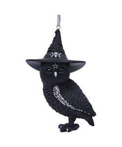 Owlocen Black Witch Owl Hanging Decorative Ornament