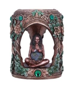 Bronze Mother Earth Tea Light Holder 7cm<br>