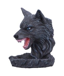 Dark Wolf Head Backflow Incense Burner