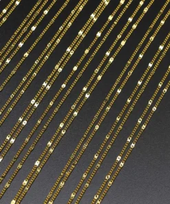 Lamedate vahelülidega kuldne kett 40 cm