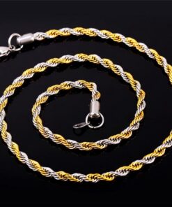 Gold/silver twist chain