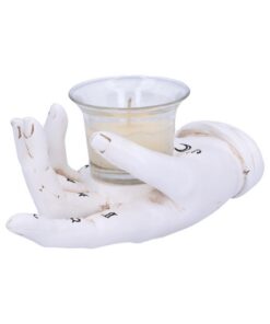 Palmist's Prediction White Chiromancy Hand Candle Holder<br>