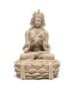 Buddha statue with dorje and bell sand colour<br>