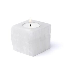 Kuubik seleniit teeküünlaalus