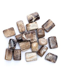 Aragoniit trummelkivi, pruun tk.