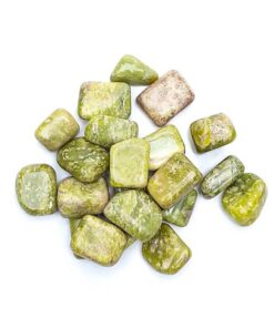 Serpentiin trummelkivi, laimi roheline