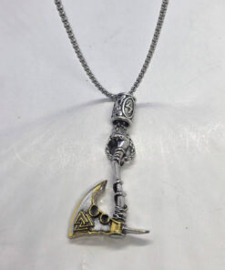 Valknut Axe pendant necklace