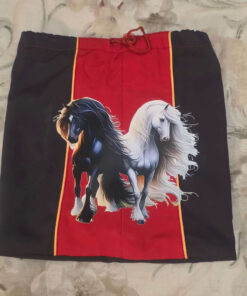 Horses textile pouch