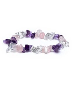 Kivist chipsidega kummiga käevõru Kuldne kolmnurk