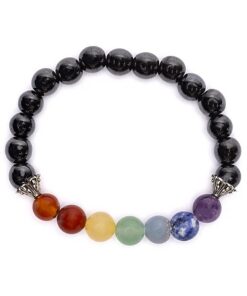 Tšakra kividega hematiit käevõru kummiga