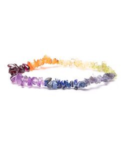 Kivist chipsidega tšakra käevõru kummiga